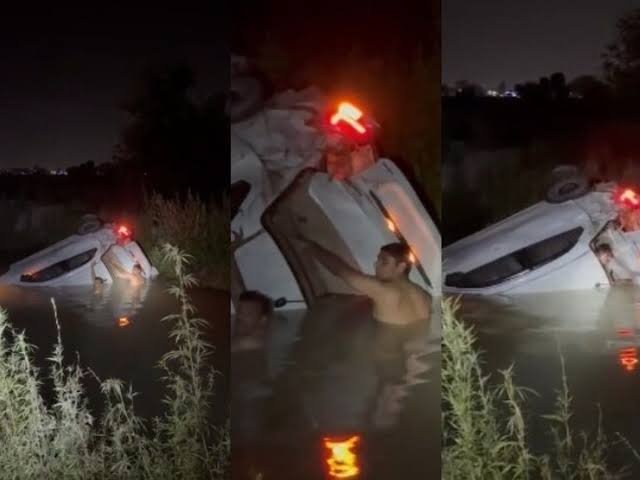 बदमाशों की कार नहर में गिरी,पकड़ने के लिए पुलिस ने लगाई छलांग तो नहर में आ गया करंट-एक पुलिस वाले की मौत