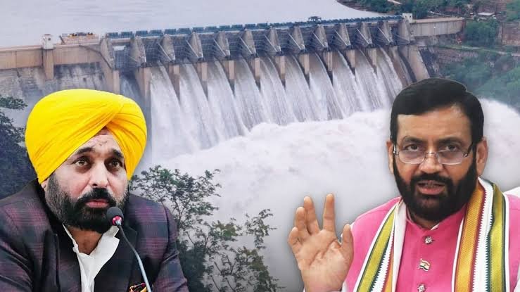 नंगल डैम से ज़बरदस्ती छोड़ा जा रहा हरियाणा को पानी-भगवंत मान डैम पर तुरंत रवाना